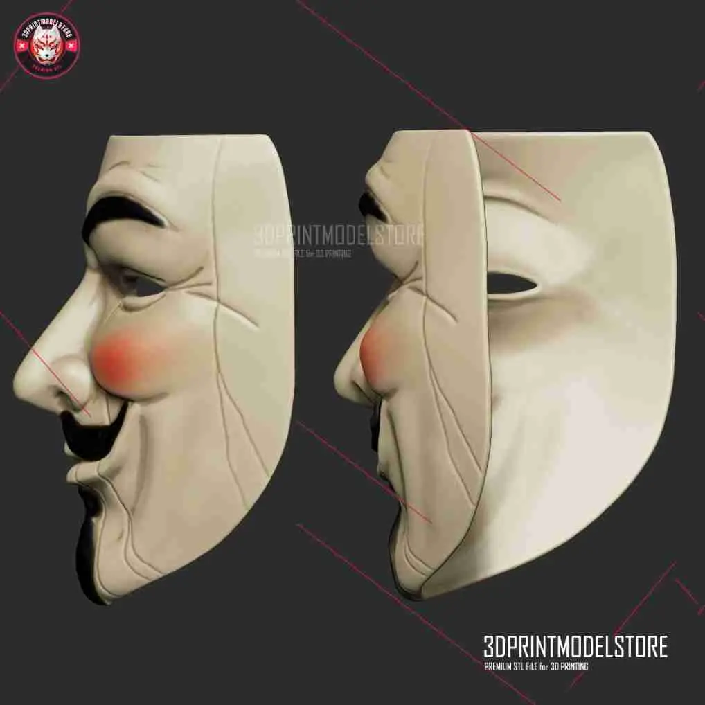 Guy Fawkes Maske - Cosplay Halloween Kostüm