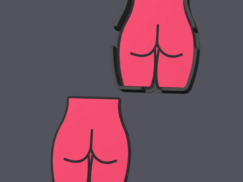 Female Hips/Butt - Shaped Coasters with holder