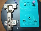 Row hole drilling template and template for cup hinges.-2