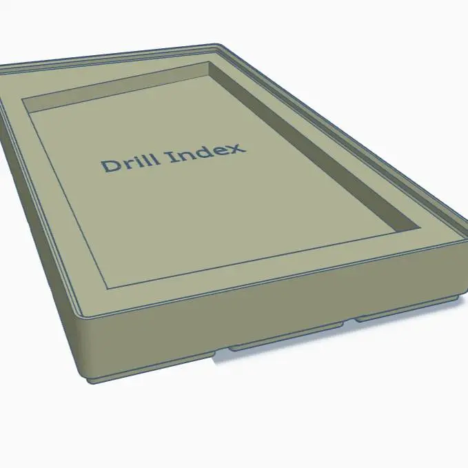 Gridfinity Bin 5 by 3 for Huot Drill Index