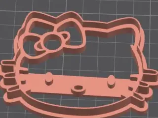 hello kittie Cookie Cutter – 3D Printable STL for Baking