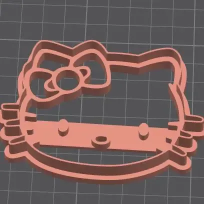 hello kittie Cookie Cutter – 3D Printable STL for Baking