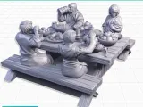 Dining villagers (SITTING FOLKS)-0