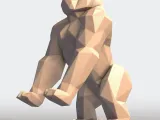Gorilla Low Poly-7