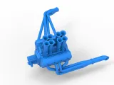 Engine V8 for Supermodified race car Version 5 Scale 1:25-2