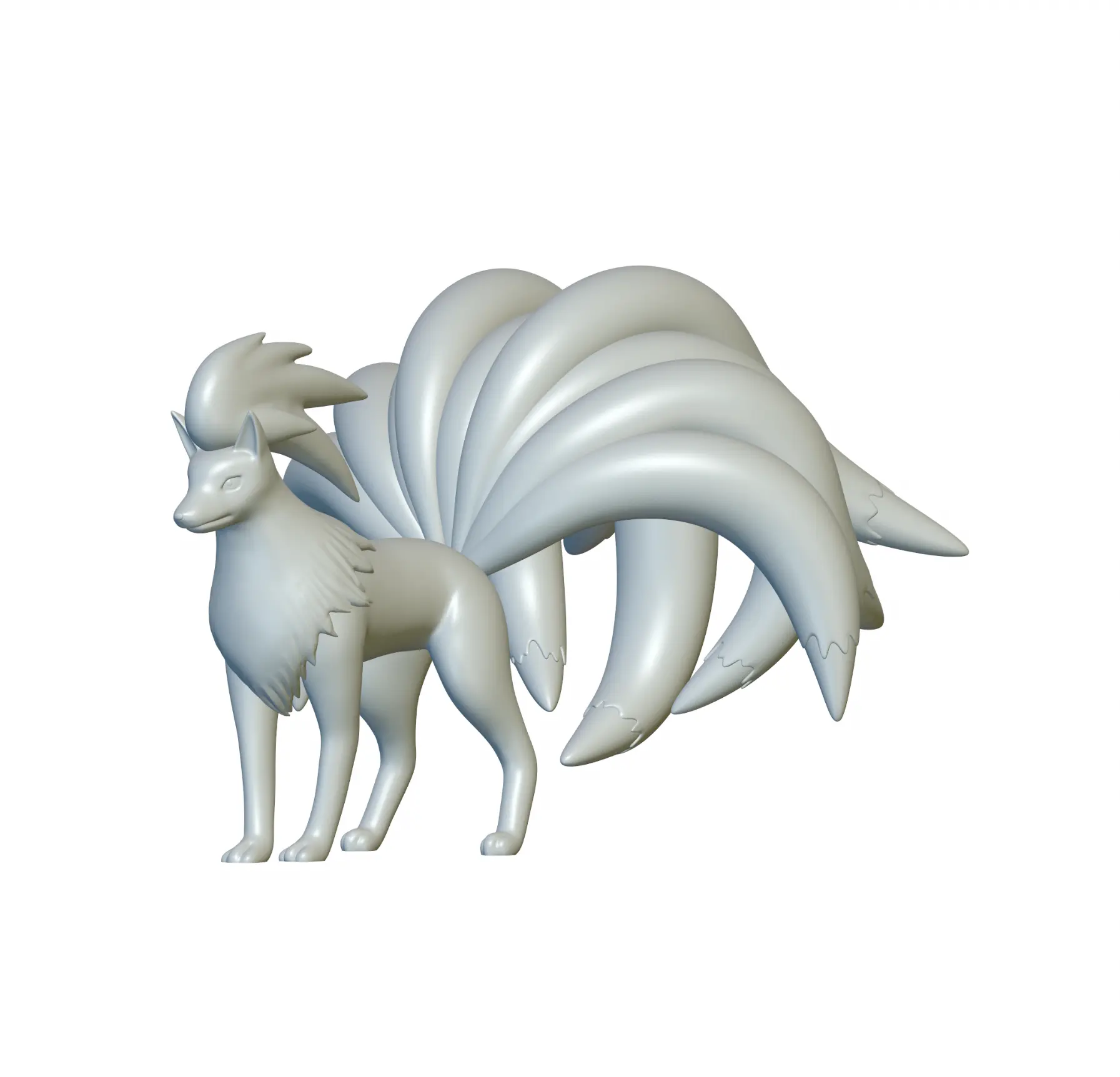 Pokemon Ninetales #38 - ¡Listo para la impresión 3D!