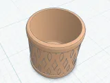 Desktop Writing Utensil Holder With Inset Pattern-2