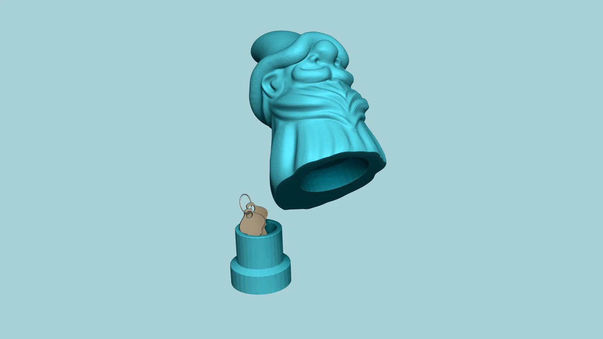 Garden Gnome Secret Key Hide STL - Outdoor Decor 3D