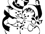 Snowman stencil 2-0