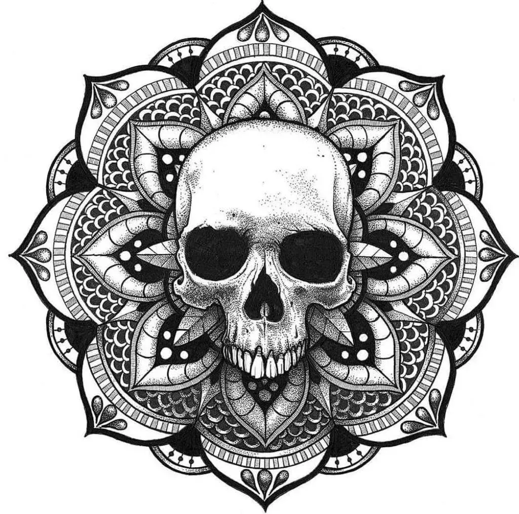 Mandala Skull Art Hueforge
