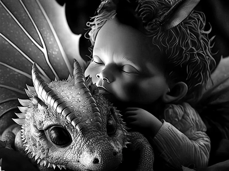 Baby, with a baby dragon
