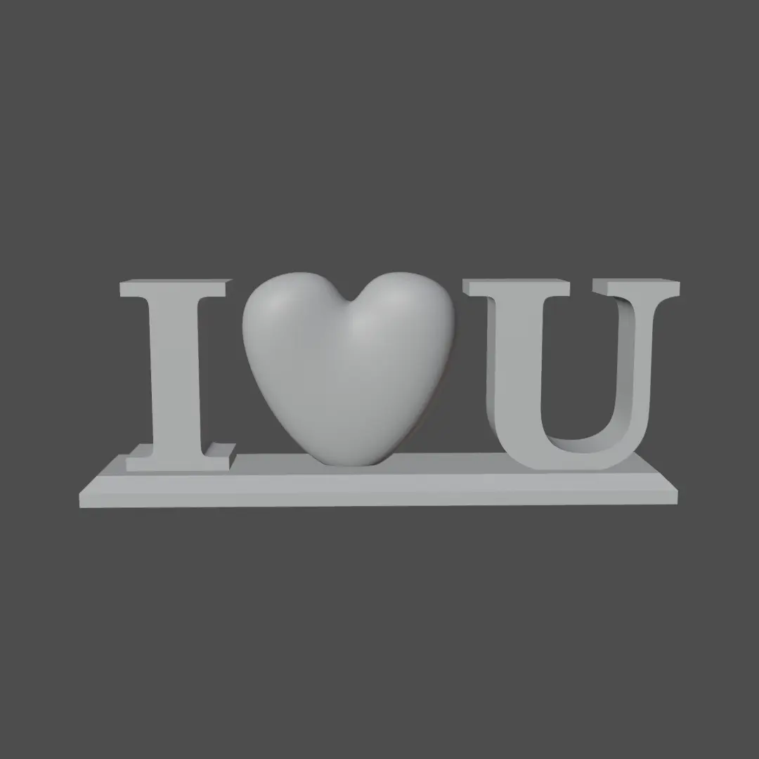 valentines love decor "I love U"