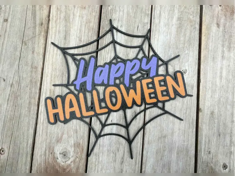 Happy Halloween Spider Sign