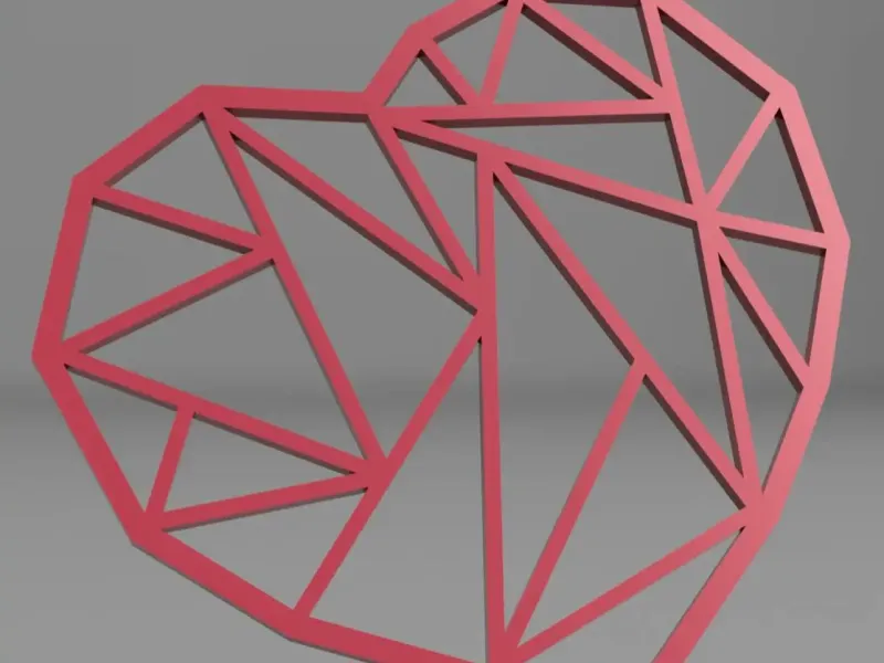 Heart – triangular design