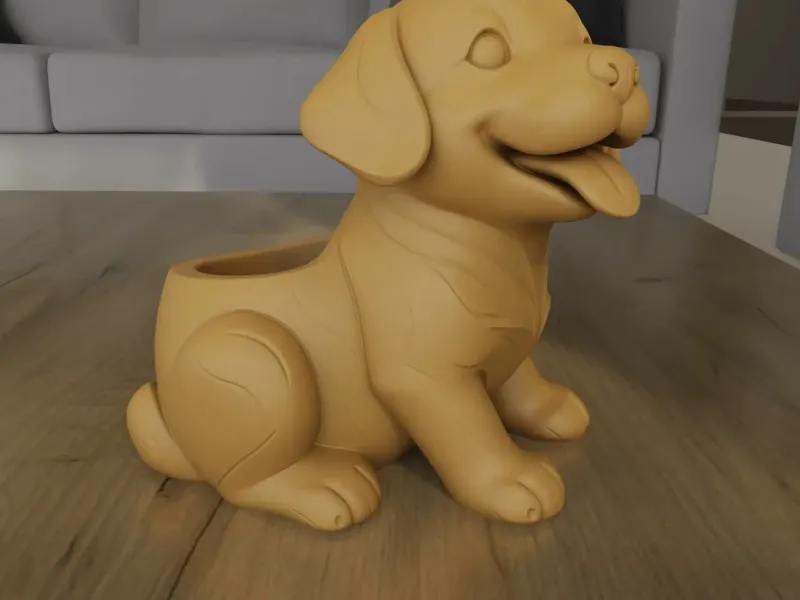 Cute Puppy Planter STL for Dog Lovers