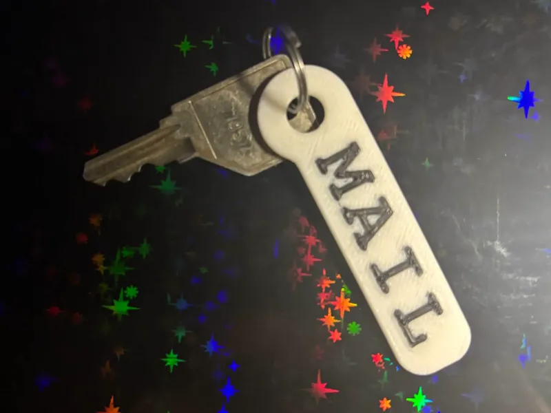 Mail keychain label