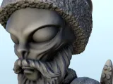Alien Santa Claus with gun, beard and tentacle hood (17) (+-7