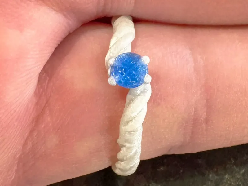 Twisted Full Band Bypass Court half Ct circle cut Ring