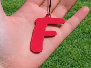 Initial F Keychain