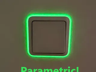 parametric glowing frame for light switch and power outlet (