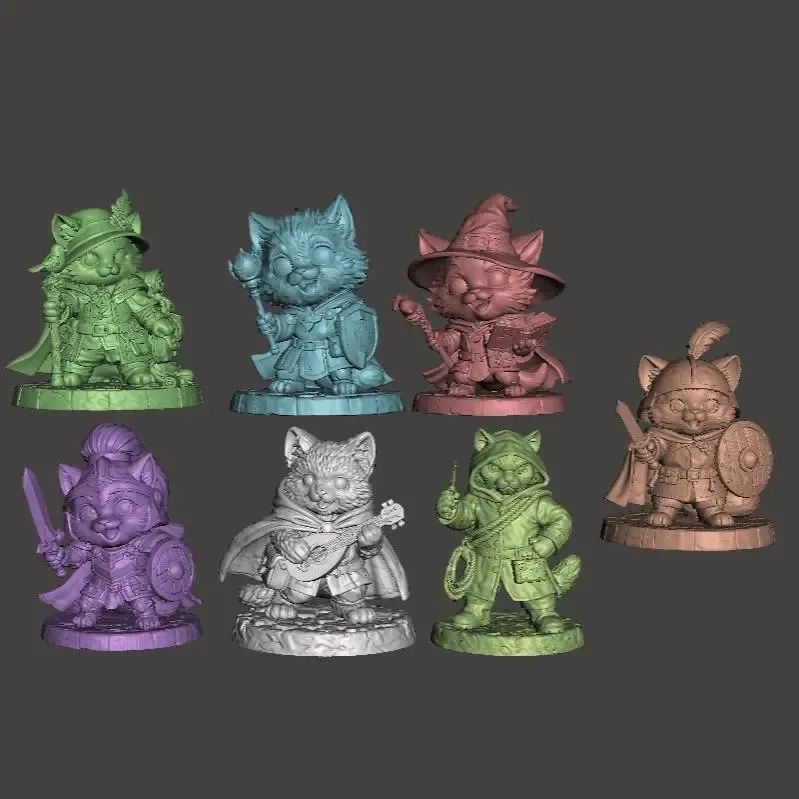 pack de héros chatons pour donjon RPG exploration
