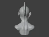 Alien Fish Bust 3D STL Printable 3D Model STL 3D print model-4