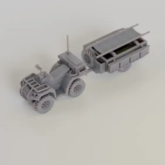 Military Quad & Trailer 🏍️ Quad Militar con Remolque

