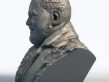 Laurence Fishburne Low Poly Bust - Morpheus Actor Sculpture-4