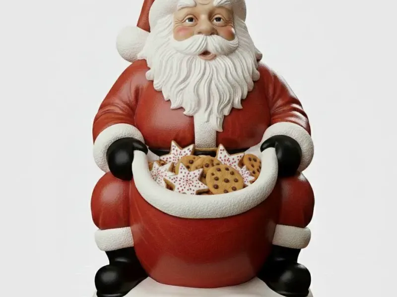 Soporte de caramelos - Papá Noel - Decoración navideña