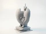 Fallen Angel Statue Fantasy Mythology 3D Printable-3