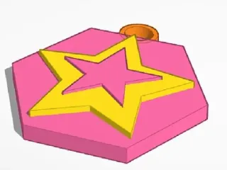Keychain with a star