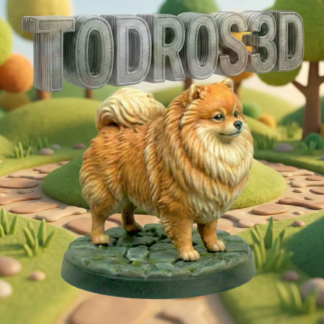 Realistic Pomeranian Figurine