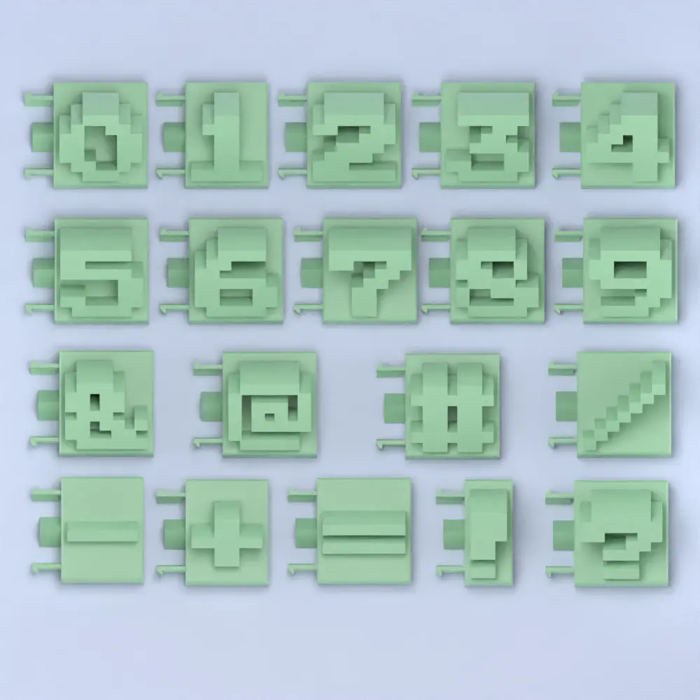 3D name from letters - Minecraft Font