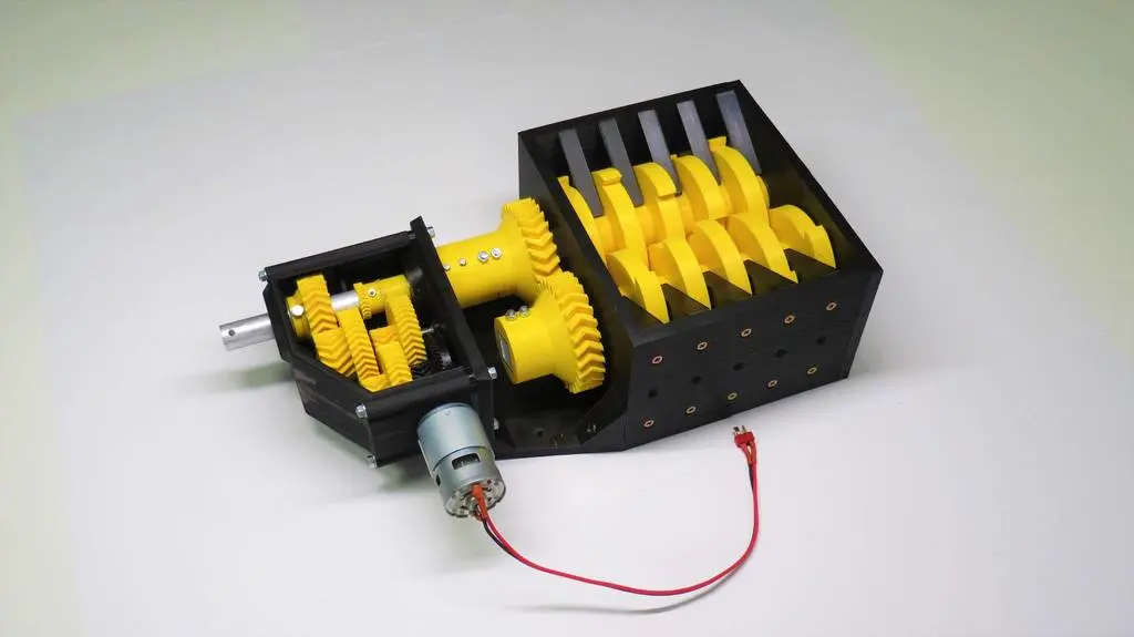 3D-printable shredder