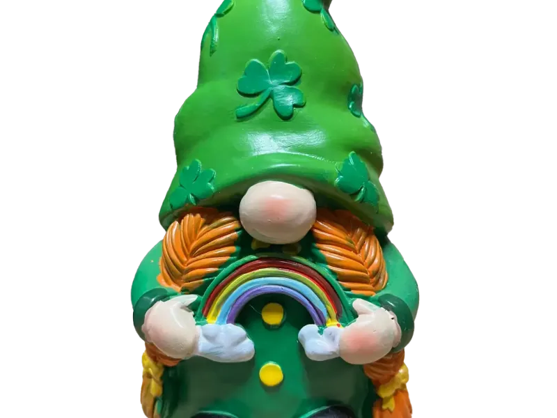 Gelukskabouter die de regenboog vasthoudt St. Patrick's Day