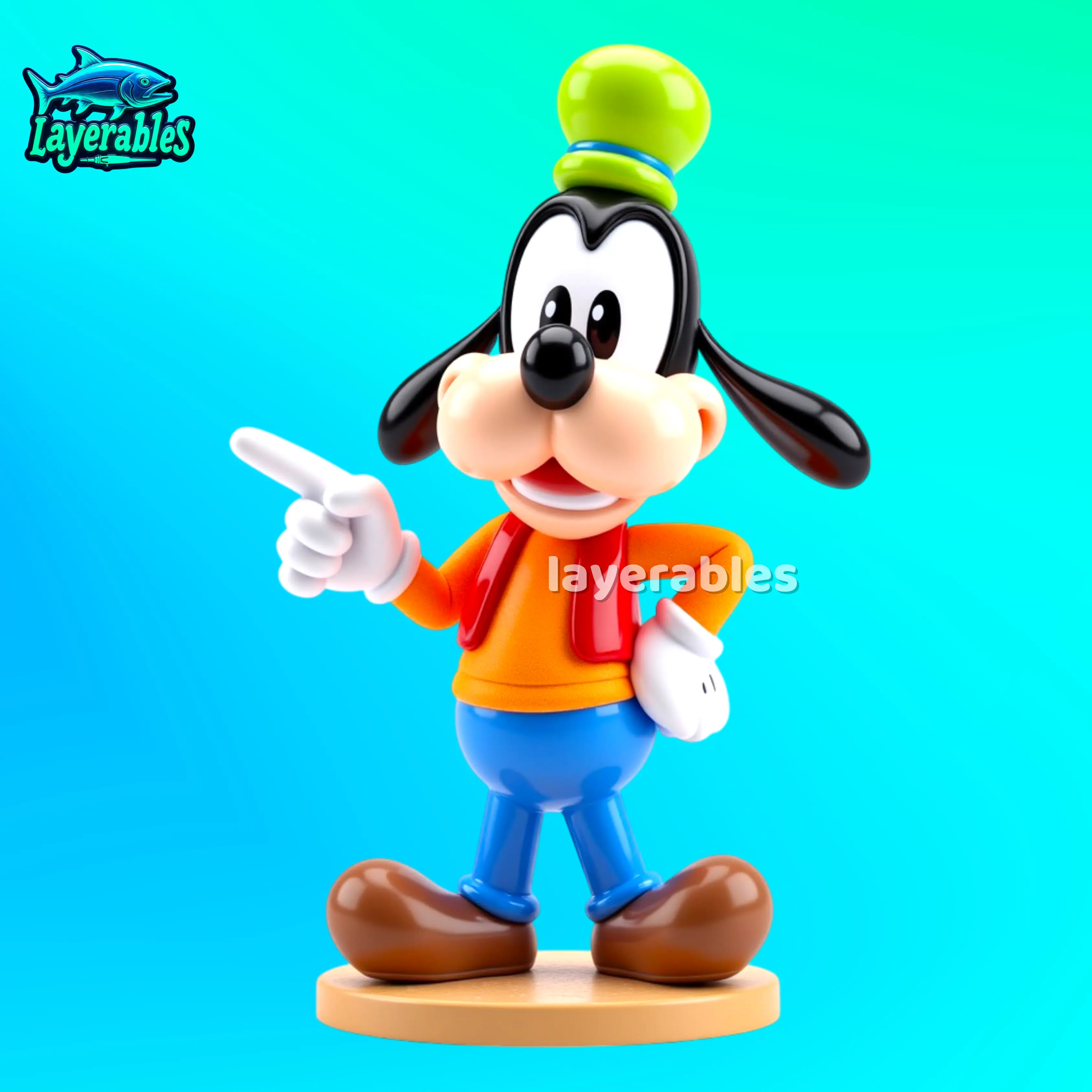 Funny Dog Character 3D Printer Model