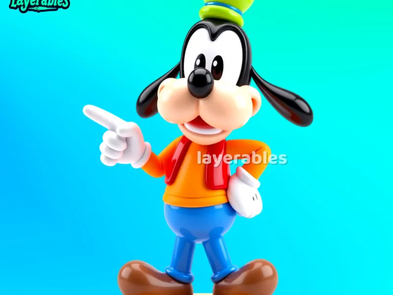Funny Dog Character 3D Printer Model