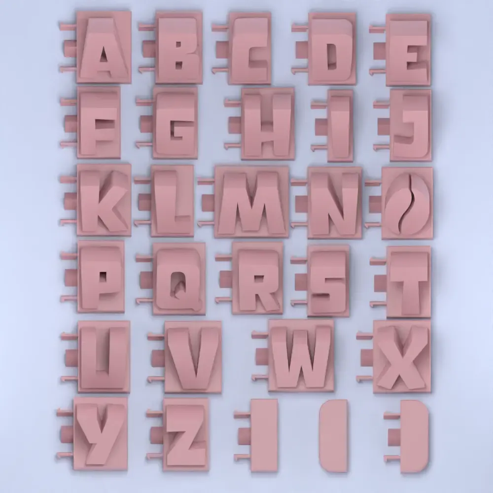 3D name from letters - Coffee Font