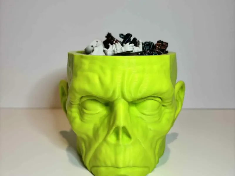 Zombie trick or treat candy bowl