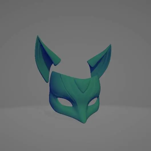 White Fox Mask Ears Cosplay Accessoriess