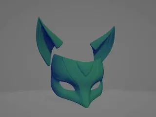 White Fox Mask Ears Cosplay Accessoriess