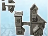 Large medieval building with suspended passage between annex-1