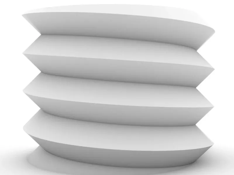 Spiral Flower Plant Pot - Vase mode model