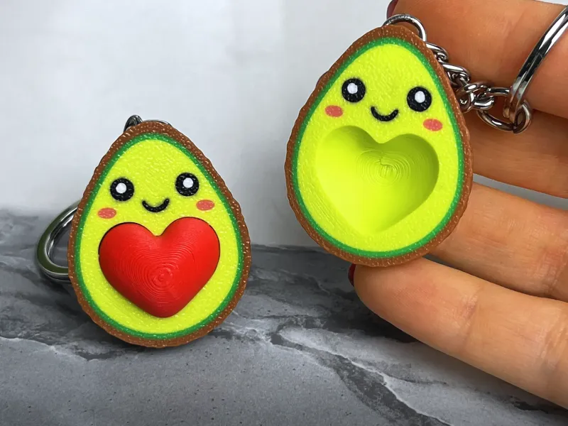 Avocado Couple Keychain, Romantic San Valentine Gift,