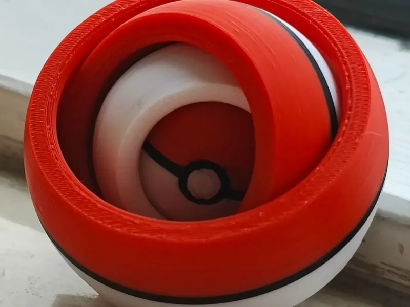 Pokéball-Inspired Gyro Fidget Toy