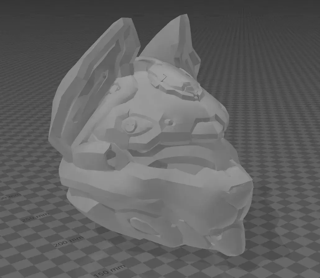 Wolf Sci Fi Cyberpunk Moto type Helmet