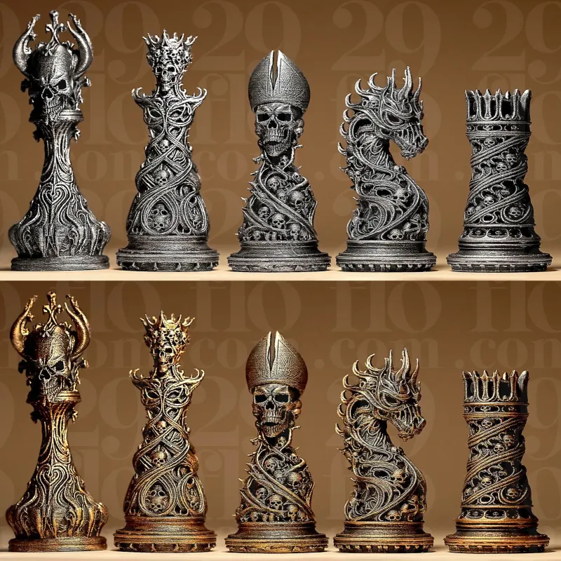 Home page module: Gothic Ornamental Chess Set
