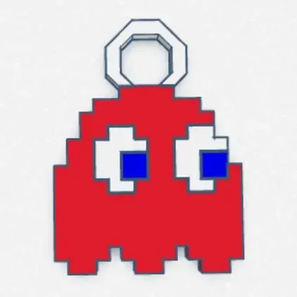 Pac-Man Ghost Keychain