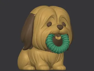 Dog with toy