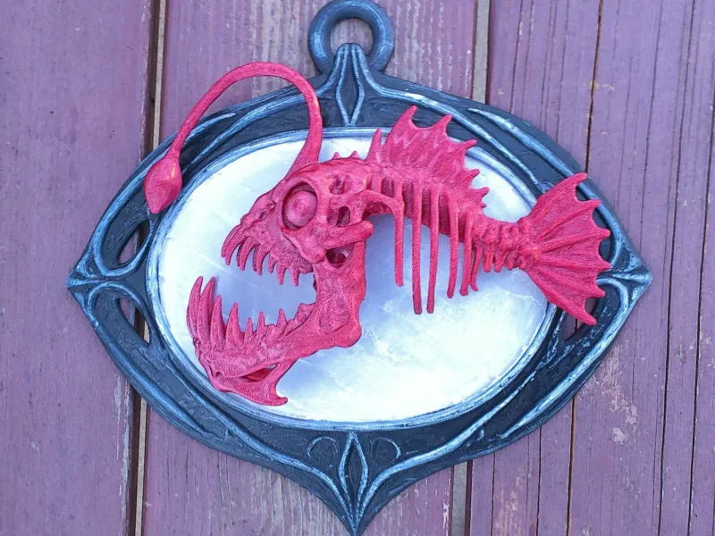 Deep Sea Wall Trophy - Anglerfish Skeleton